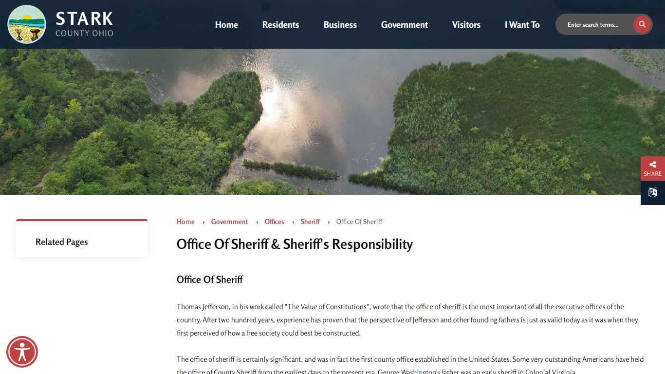 Office of Sheriff & Sheriff's Responsibility - Stark County, Ohio