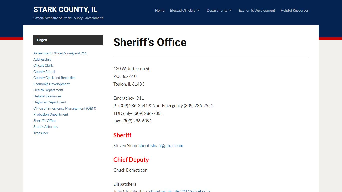 Sheriff's Office - Stark County, IL